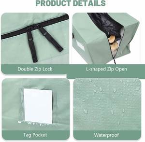 Bolsas de Almacenamiento de Ropa Resistentes, Ecológicas, Multifuncionales e Impermeables con Cierres para Mudanzas, Campamentos y Viajes - Azul Claro - Product Image 2