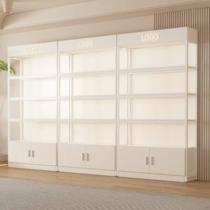 Estante de exhibición de acero de madera ligero moderno personalizado para supermercado para exhibiciones de supermercado modernas - Product Image 1