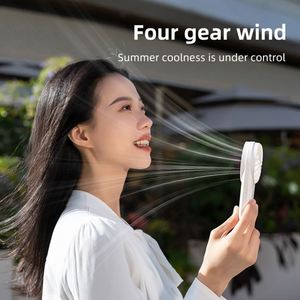 Lightweight <b>Foldable</b> Handheld Fan Desktop USB Portable Gift Outdoor USB Rechargeable Plastic Electric Mini Fan for Home Camping - Product Image 4
