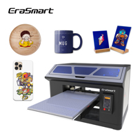 Erasmart Digital Doppeldruckkopf 3545 uv dtf Drucker für Mini Led Rotationsflasche Golfball Telefonhülle