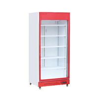 Réfrigérateur Vitrine Verticale à Porte Simple en Verre avec Éclairage LED pour Boissons, Idéal pour Supermarchés et Magasins de Proximité