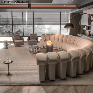 ชุดโซฟาหนังสไตล์อิตาเลียนทันสมัยเรียบง่าย <span class=keywords><strong>รูป</strong></span>ทรงงูโค้งแบบคีย์เปียโน เรียบง่ายสุดๆ บุด้วยฟองน้ำ สำหรับห้องนั่งเล่นใน<span class=keywords><strong>บ้าน</strong></span> - Product Image 3