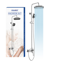 Pommeau de douche carré en plastique durable pour salle de bain 3 modes Pommes de douche modernes avec jet réglable pour des douches relaxantes
