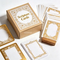 Cartes d'affirmation religieuses positives imprimées en usine, jeu de cartes OEM, design de luxe, cartes de prière bibliques