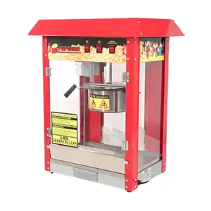 Elektrikli otomatik ticari 8Oz su ısıtıcısı patlamış mısır yapma sinema patlamış mısır makinesi satılık