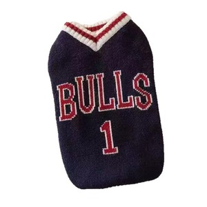 Pet <b>Dog</b> Letter <b>Sweater</b> Navy Blue Vest Warm Knitted Sport Style For Small <b>Dogs</b> Winter Clothes - Product Image 4
