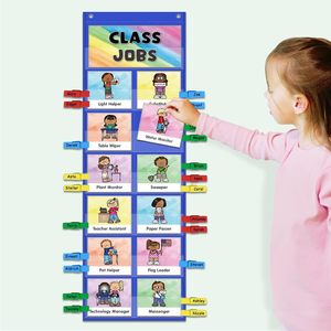 Tableau de gestion des tâches pour la classe, outil éducatif pour les enseignants et les aides, gestion de la salle de classe préscolaire - Product Image 5