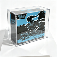 Boîte d'entraînement Elite en acrylique magnétique transparente écologique, protection UV à 99 %, étui de présentation en acrylique ETB pour cartes TCG