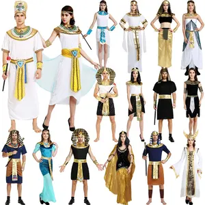 Festa de carnaval halloween cosplay, adulto masculino antigo faraó egípcio fantasia rei do nil