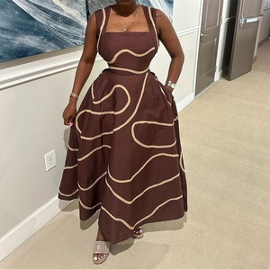 Nouvelle Robe Décontractée d'Été 2025 pour Femme, Coupe Midi Amincissante, en Mousseline, Sans Manches, Col Carré, Couleur Unie - Product Image 4
