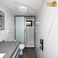 Rumah Kontainer Sayap Ganda HeYing 30ft Rangka Putih Cat Asli Struktur Aluminium Modern Tahan Air Apartemen Modular Fleksibel