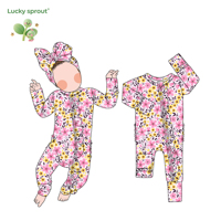 Combinaison bébé à imprimé personnalisé, nouveau modèle, design à fermeture éclair, printemps automne, vêtements doux