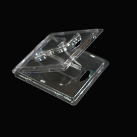 Emballage blister tri-pliant personnalisé en PET/PP transparent avec logo sur mesure, matériaux recyclés, ajustement sécurisé et trou de suspension pour l'affichage de marchandises de concert
