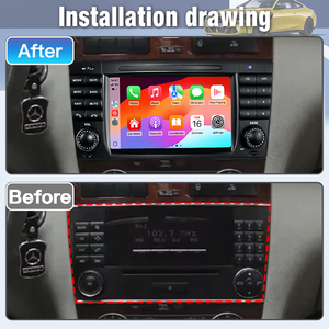Sistema STWEI Linux lettore multimediale per auto <span class=keywords><strong>Mercedes</strong></span> Benz <span class=keywords><strong>CLC</strong></span> W203 classe C C180 C200 CLK200 GPS RDS Stereo - Product Image 2