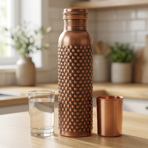 กระติกน้ำทองแดงลายจุด ดีไซน์ทันสมัย พกพาสะดวก - Product Image 6