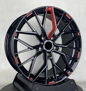 <span class=keywords><strong>Jantes</strong></span> forgées A6061-T6 personnalisées à rayons multiples avec ligne rouge, 19 20 21 22 pouces, 5x114.3 5x130, légères, concaves, pour voitures de course - Product Image 2