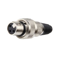 Câble XLR femelle 3 broches avec coque en alliage de zinc et verrou de sécurité pour microphone, table de mixage audio, éclairage de scène - Kit d'assemblage de câbles