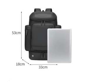 Customized Large-Capacity Waterproof Multi-Layer Business Travel Laptop Backpack Zipper Expandable Computer Bag Oxford Sports - Product Image 3