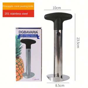 سكين فواكه منزلية من الفولاذ المقاوم للصدأ ، فاصل وقطعة قلب أناناس لتقشير الخضروات والأناناس بكفاءة - Product Image 6