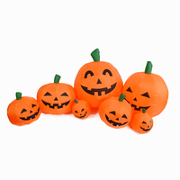 Ensemble de citrouilles gonflables lumineuses pour Halloween, citrouilles gonflables pour la cour, le jardin, la pelouse, la maison, décorations de fête d'Halloween