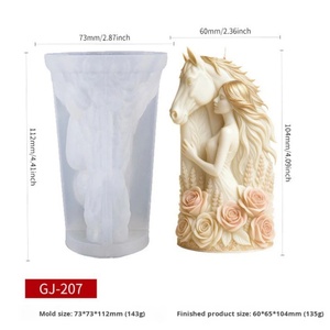 Moule en silicone TangChu Rose Chevalière et Licorne pour bougies et bijoux, compatible four, fabriqué au Guangdong - Product Image 6