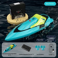 Bateau électrique à double hélice 4D-S5, mini-bateau sans fil 2.4G pour enfants, sous-marin de course haute vitesse, caméra à basculement à une touche