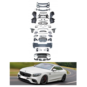 ชุดบอดี้กันชนรถยนต์2014-2020เหมาะสำหรับการอัพเกรด Mercedes <span class=keywords><strong>Benz</strong></span> W217คูเป้เอสคลาสคูเป้เป็น AMG S63คูเป้ - Product Image 1
