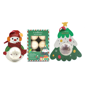 OEM personalizado 100% ingredientes naturales bombas de baño conjunto calmante Fizzies de baño para el regalo de vacaciones de las señoras en Navidad - Product Image 5