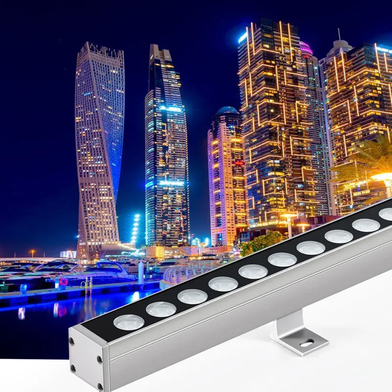 Inground Linear Dmx 512 Building 12W Outdoor Rgb Led Wall Washer Light For Architectural Facade lighting