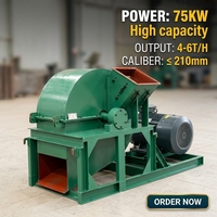 Broyeur de bois anti-fongique MX-800 de la boutique en ligne de machines, dimensions 1650x900x1100mm, capacité 2-3T/H, faible niveau sonore