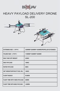 100 kg 카메라와 함께 가장 빠른 주문 배달 무인 항공기 장거리 배달 무인 항공기 - Product Image 5