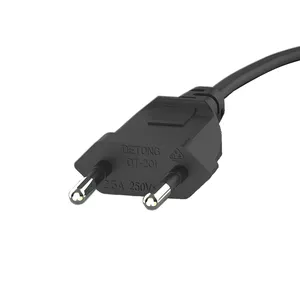 VDE kawat ekstensi kabel daya ac EU standar 2 Pin i sheng perlengkapan kabel daya untuk perlengkapan rumah laptop