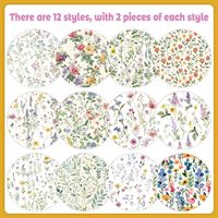 Papier de scrapbooking floral GF, 24 feuilles, motifs marguerites et feuilles, 30x30cm, pour journaux, fabrication de cartes, emballage de cadeaux
