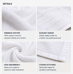Serviette de bain pour hôtel en coton 100% de haute qualité, unie, teinte, douce, très absorbante, personnalisable, vente en gros pour les spas - Product Image 1