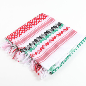 <span class=keywords><strong>Foulard</strong></span> Keffiyeh palestinien en polyester coloré, motif géométrique brodé, pour homme, toutes saisons, style Yémen Dubaï, vente en gros - Product Image 4