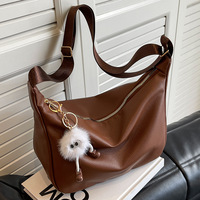 Tas tangan wanita kecil baru grosir tas selempang perempuan desain kustom tas Messenger coklat untuk anak perempuan