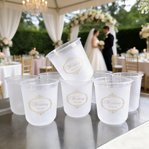 16 gobelets en plastique jetables transparents de 20 oz, anti-fuite, avec couvercles à boire sans paille, pour café glacé, smoothies, milkshakes, fêtes, mariages, enterrement de vie de jeune fille - Product Image 1