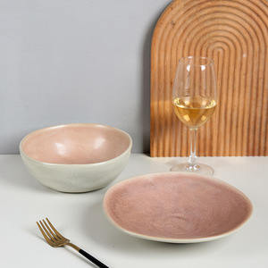 Bol à soupe et à riz XINWEE en céramique polie, de qualité alimentaire, fait main, compatible micro-ondes, origine Chine, forme irrégulière, grand et simple - Product Image 2