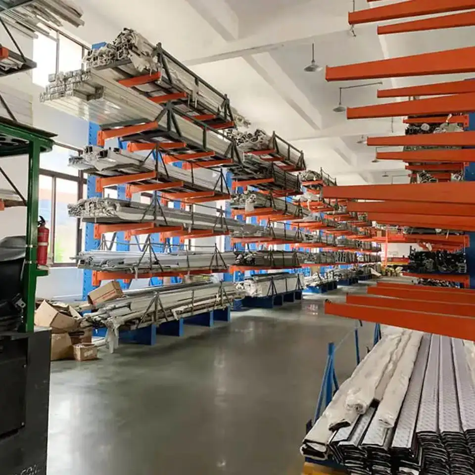 Peterack Factory PVC Pipe Timber Rack Heavy Duty Cantilever Shelf Pallet Racking System Selective Steel Warehouse Tube Shelves