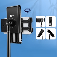 Support de tablette de sol rotatif en acier au carbone magnétique portable + ABS 180 et support de téléphone portable avec hauteur réglable