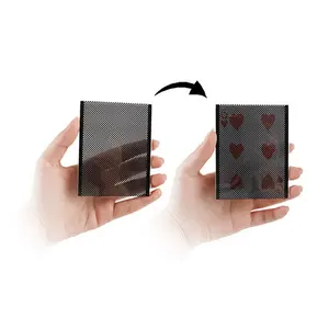 WOW 1,0 Magie Tricks Magic Black Card Desaparece Illusion Toy Stage Stunt Props Plástico Close-up Poker
