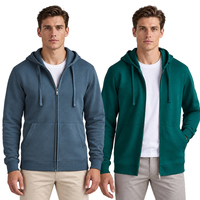 Cardigan zippé pour homme avec capuche, confortable, respirant, pré-rétréci, anti-boulochage, avec poignets côtelés, cordon de serrage et poche kangourou fendue