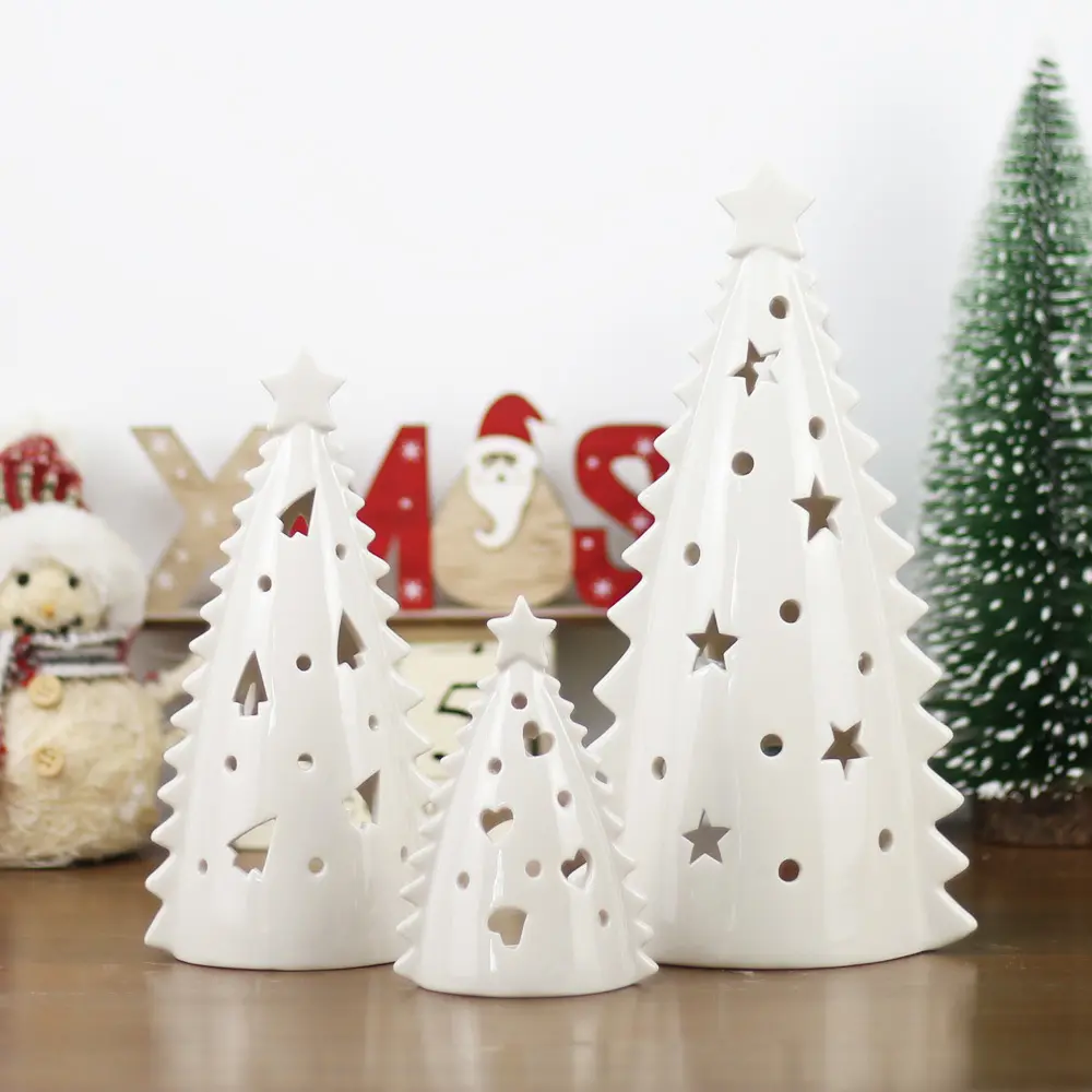 STOBOK portacandele Natalizio portacandele tealight Rustico con Albero di Natale con Decorazioni Natalizie Regalo Ornamento Decorazione 