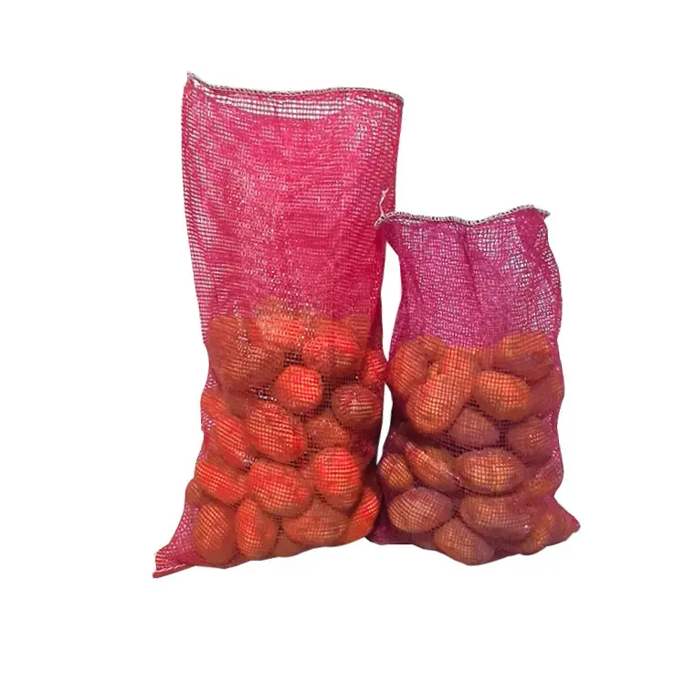 2024 Hochwertiger Kunststoff 50kg Zwiebel Kartoffel säcke Tubular Pp Mesh Bag Zwiebel Obst Netz beutel
