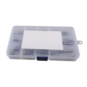 IQIHUI 304 Stainless Steel Clevis <b>Pins</b> Flat Head Single Hole Assortment Kit 44Pcs M3 M4 M5 Sizes - Product Image 3