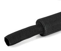 Manchon thermorétractable tressé en PET 2:1, manchon thermorétractable tressé ignifuge, manchon en tissu polyester flexible
