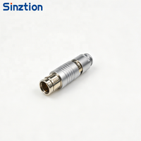 Conector de Empuje y Tracción Sinztion IP68 Serie F, Enchufe Recto con Diseño de Llave de Localización, Compatible con Fischer F103