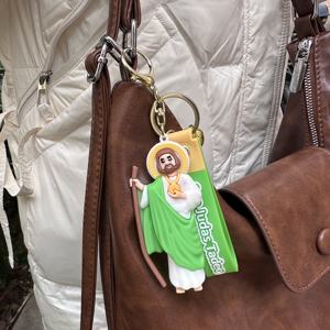 Porte-clés en caoutchouc Enfants Cartoon San Judas Tadeo Porte-clés Enfants Protection Sac St.<span class=keywords><strong>Juda</strong></span> Porte-clés Catholique - Product Image 6