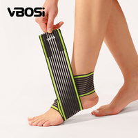 Attelle de cheville de compression VBOSI 7224, conception à talon ouvert, en nylon, fermeture auto-agrippante, légère, respirante, protection