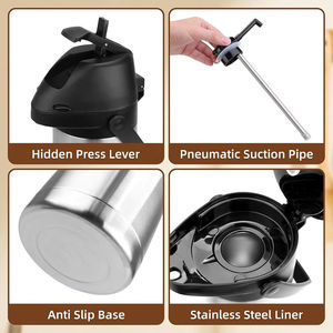 शीर्ष बिकने वाले बाघ गर्म ठंडे पानी चाय स्टेनलेस स्टील 3 लीटर 5l वैक्यूम थर्मल एयरपॉट कॉफी डिस्पेंसर - Product Image 4